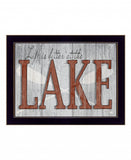 Life is Better at the Lake 3 Black Framed Print Wall Art - Homeroots