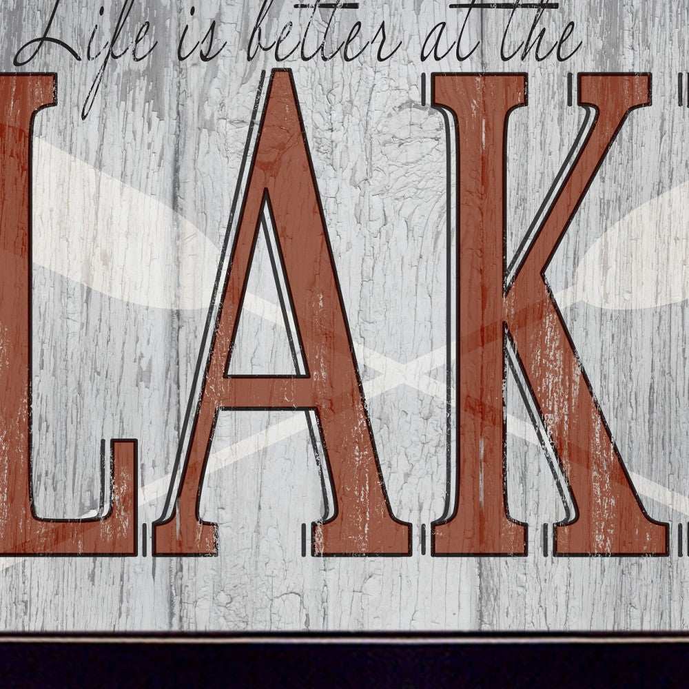 Life is Better at the Lake 3 Black Framed Print Wall Art - Homeroots - Flyclothing LLC