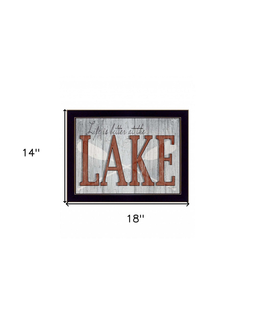 Life is Better at the Lake 3 Black Framed Print Wall Art - Homeroots - Flyclothing LLC