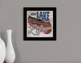 Lake Life Canoe 1 Black Framed Print Wall Art - Homeroots - Flyclothing LLC