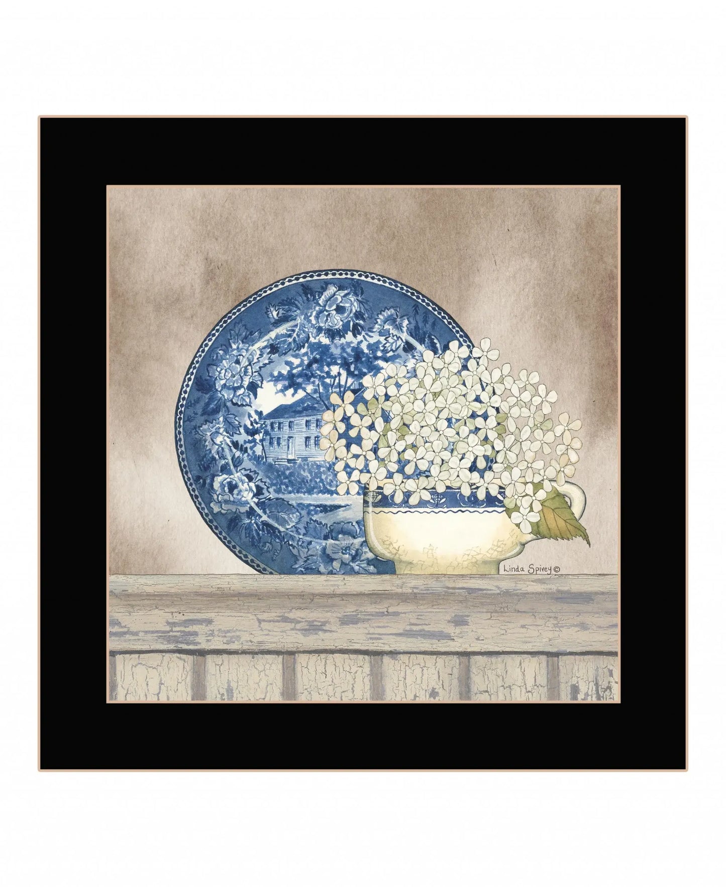 Farmhouse Blues I 1 Black Framed Print Wall Art - Homeroots - Flyclothing LLC