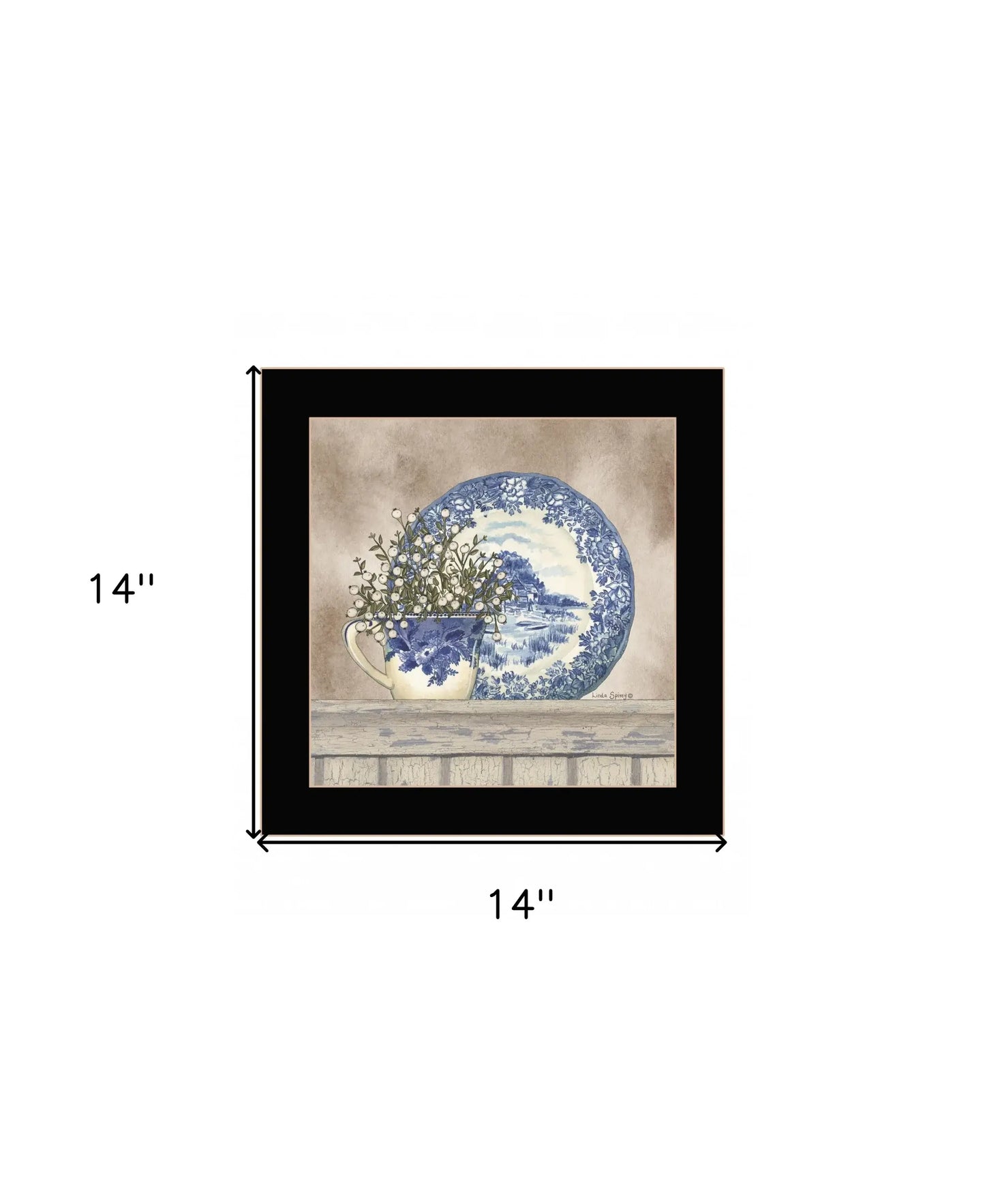 Farmhouse Blues II 1 Black Framed Print Wall Art - Homeroots - Flyclothing LLC