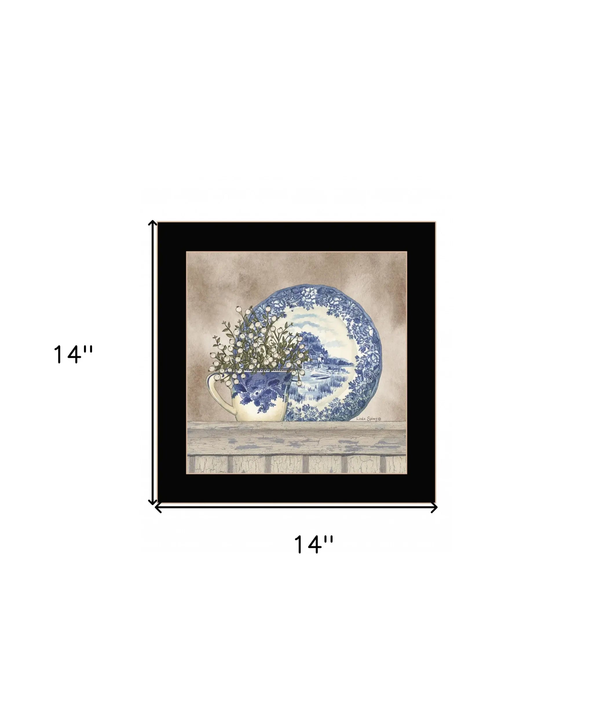 Farmhouse Blues II 1 Black Framed Print Wall Art - Homeroots - Flyclothing LLC