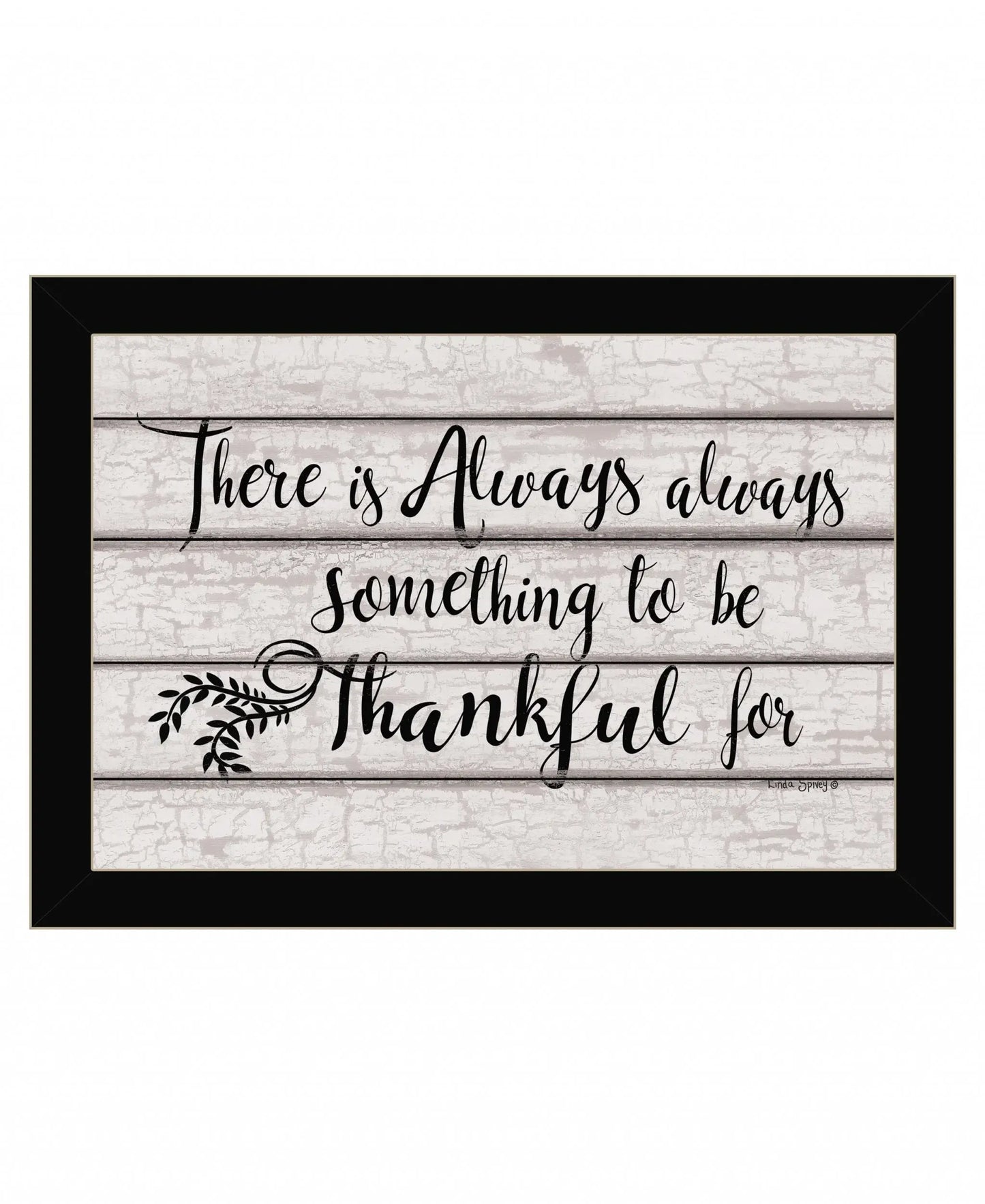 Always Thankful 1 Black Framed Print Wall Art - Homeroots - Flyclothing LLC