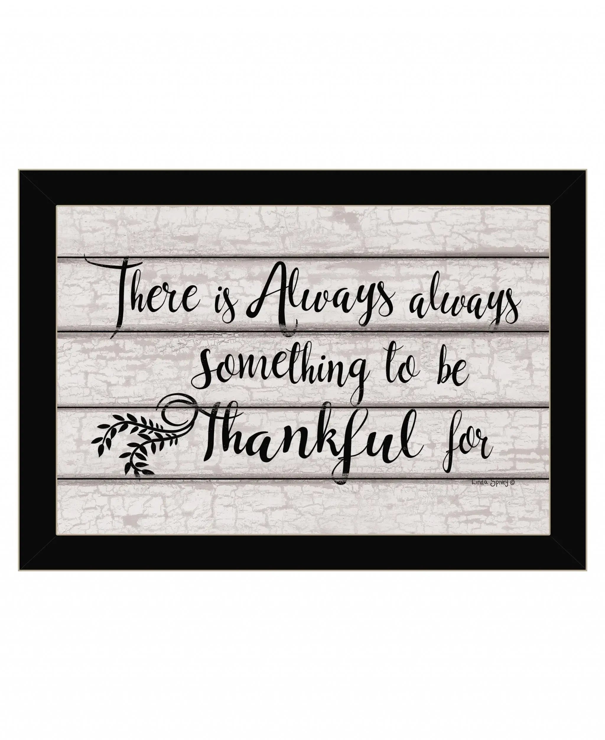 Always Thankful 1 Black Framed Print Wall Art - Homeroots - Flyclothing LLC