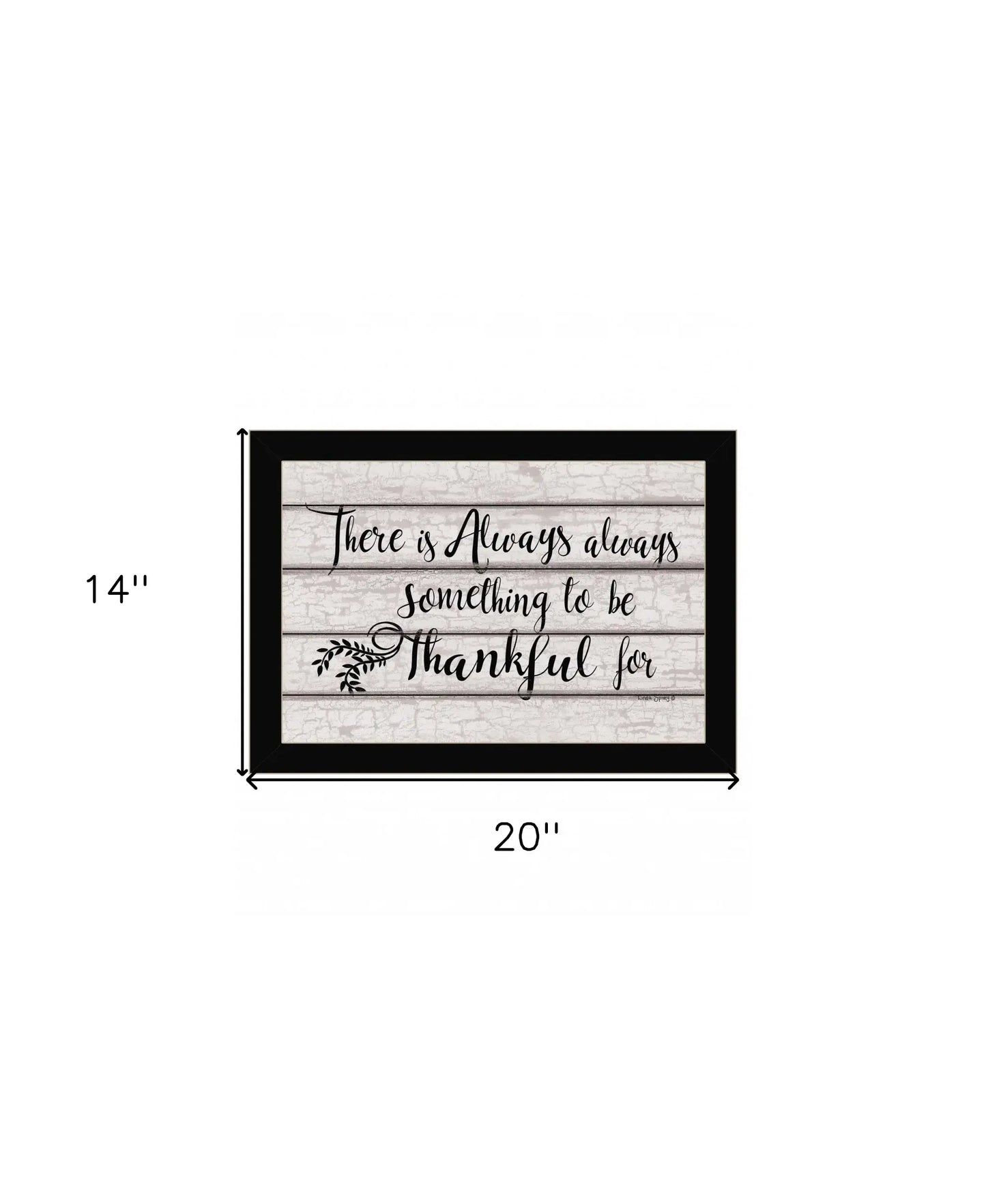 Always Thankful 1 Black Framed Print Wall Art - Homeroots - Flyclothing LLC