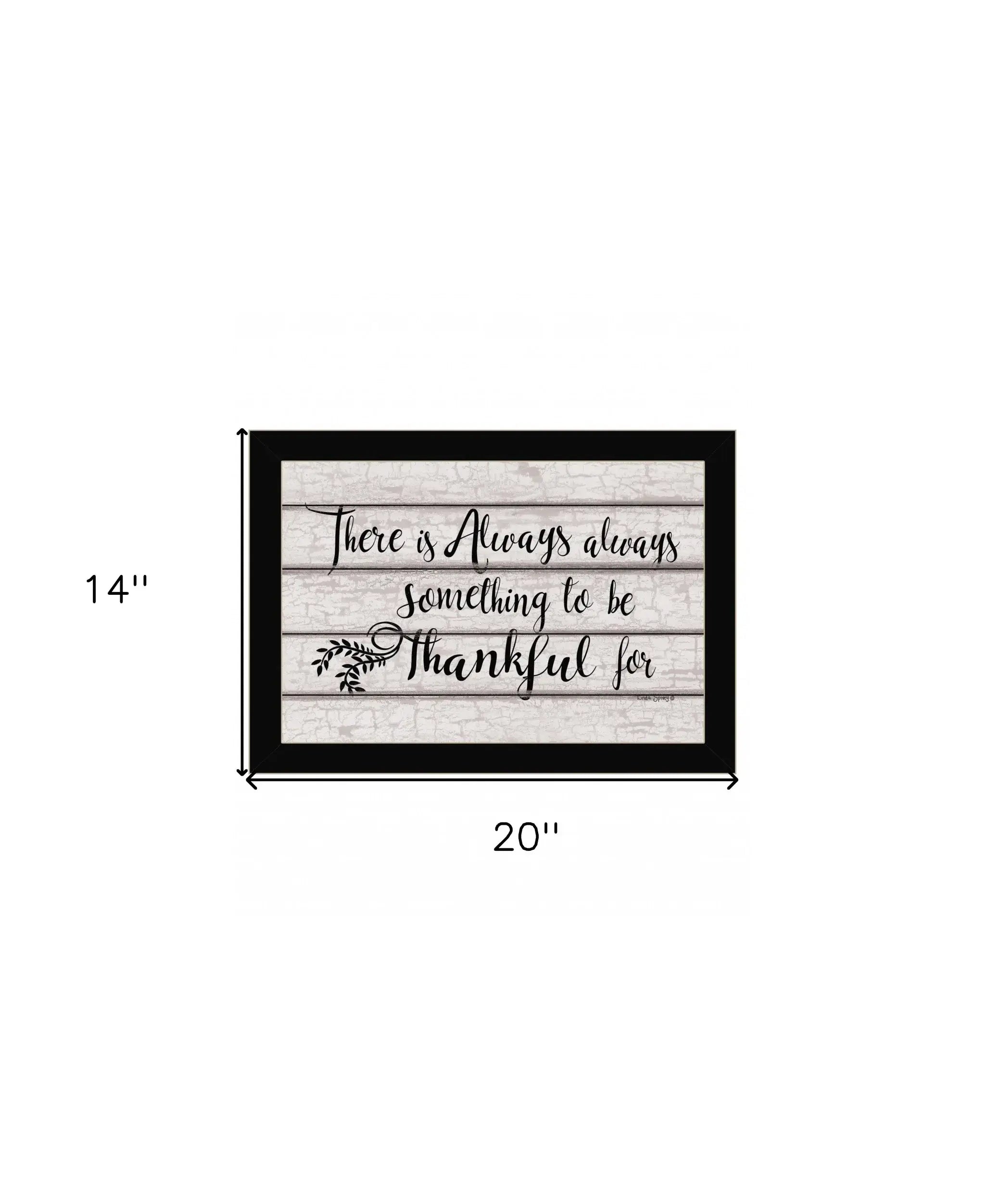 Always Thankful 1 Black Framed Print Wall Art - Homeroots - Flyclothing LLC