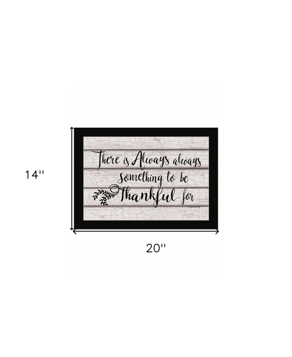 Always Thankful 1 Black Framed Print Wall Art - Homeroots - Flyclothing LLC