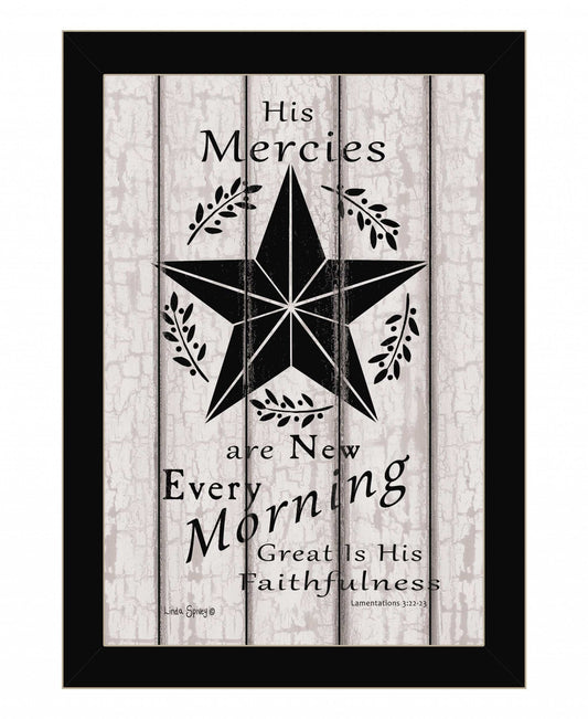 His Mercies are New Every Morning 1 Black Framed Print Wall Art - Homeroots - Flyclothing LLC