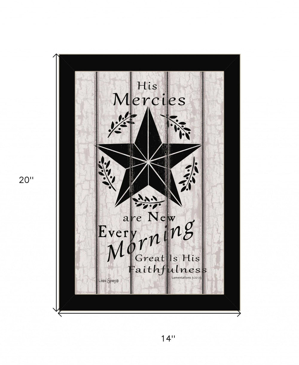 His Mercies are New Every Morning 1 Black Framed Print Wall Art - Homeroots - Flyclothing LLC