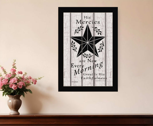 His Mercies are New Every Morning 1 Black Framed Print Wall Art - Homeroots - Flyclothing LLC