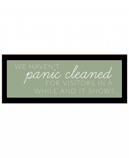 Panic Cleaned 3 Black Framed Print Wall Art - Homeroots - Flyclothing LLC