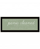 Panic Cleaned 3 Black Framed Print Wall Art