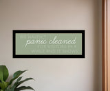 Panic Cleaned 3 Black Framed Print Wall Art - Homeroots