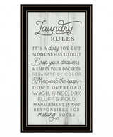 Laundry Rules 1 Black Framed Print Bathroom Wall Art - Homeroots - Flyclothing LLC