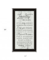 Laundry Rules 1 Black Framed Print Bathroom Wall Art - Homeroots - Flyclothing LLC
