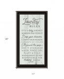 Laundry Rules 1 Black Framed Print Bathroom Wall Art - Homeroots - Flyclothing LLC
