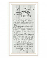 Laundry Rules 2 White Framed Print Bathroom Wall Art - Homeroots - Flyclothing LLC