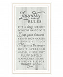 Laundry Rules 2 White Framed Print Bathroom Wall Art - Homeroots