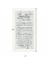 Laundry Rules 2 White Framed Print Bathroom Wall Art - Homeroots - Flyclothing LLC