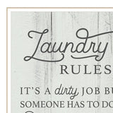 Laundry Rules 2 White Framed Print Bathroom Wall Art - Homeroots - Flyclothing LLC