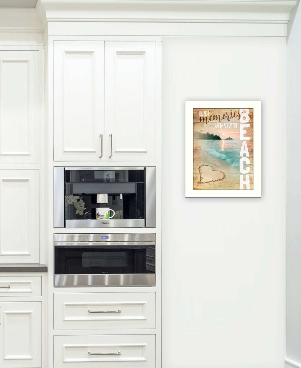 Beach Memories 3 White Framed Print Wall Art - Homeroots - Flyclothing LLC