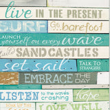 Live in the Present 4 White Framed Print Wall Art