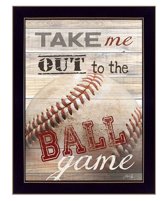 Take Me Out to the Ball Game 3 Black Framed Print Wall Art - Homeroots - Flyclothing LLC
