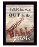 Take Me Out to the Ball Game 3 Black Framed Print Wall Art - Homeroots - Flyclothing LLC