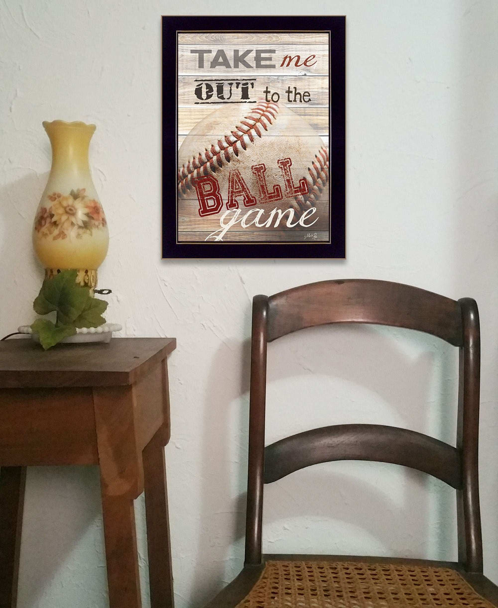 Take Me Out to the Ball Game 3 Black Framed Print Wall Art - Homeroots - Flyclothing LLC