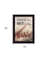 Take Me Out to the Ball Game 3 Black Framed Print Wall Art - Homeroots - Flyclothing LLC