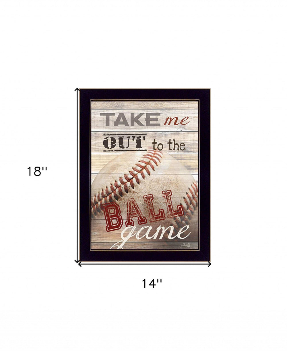 Take Me Out to the Ball Game 3 Black Framed Print Wall Art - Homeroots - Flyclothing LLC