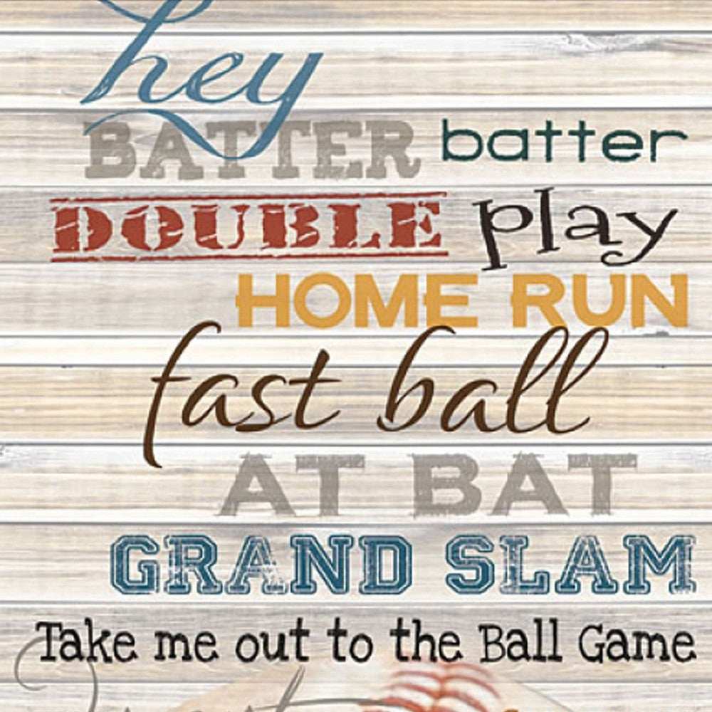 Hey Batter Batter 3 Black Framed Print Wall Art - Homeroots - Flyclothing LLC