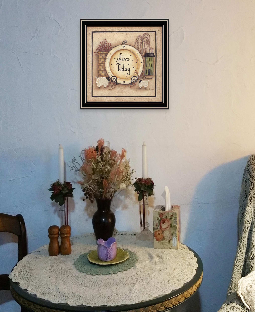 Live Today 2 Black Framed Print Wall Art - Homeroots - Flyclothing LLC