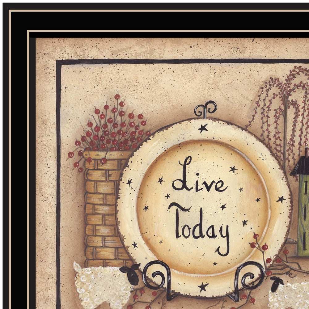 Live Today 2 Black Framed Print Wall Art - Homeroots - Flyclothing LLC