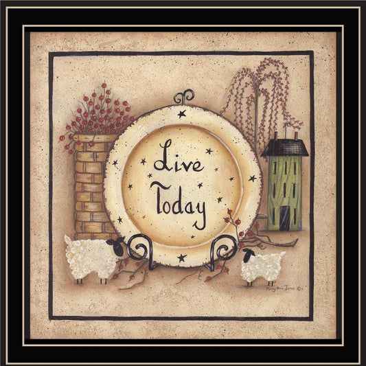 Live Today 2 Black Framed Print Wall Art - Homeroots - Flyclothing LLC