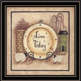 Live Today 2 Black Framed Print Wall Art - Homeroots