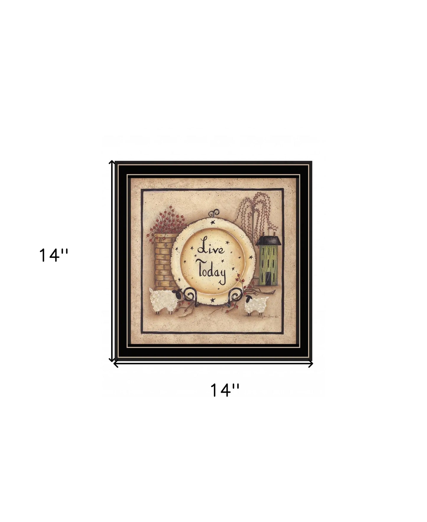 Live Today 2 Black Framed Print Wall Art - Homeroots - Flyclothing LLC