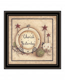 Cherish Yesterday 2 Black Framed Print Wall Art - Homeroots