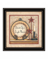 Simple Pleasures 3 Black Framed Print Wall Art - Homeroots - Flyclothing LLC