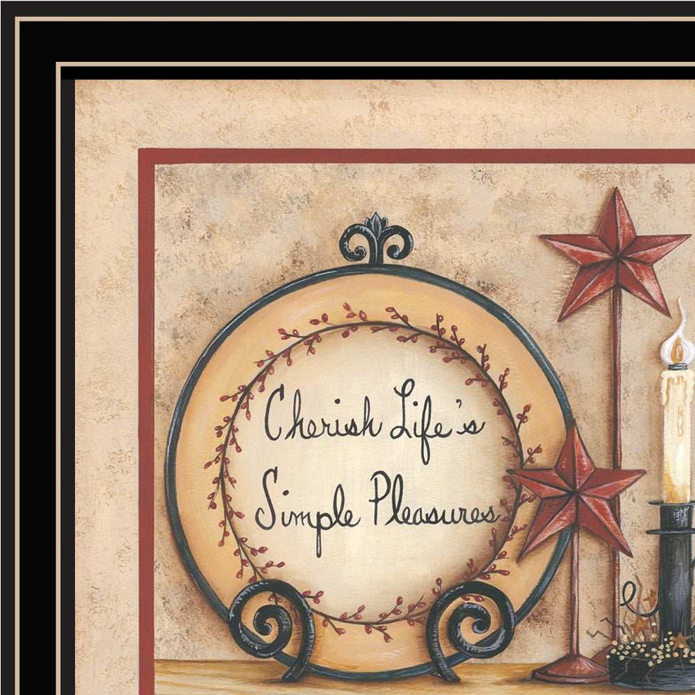 Simple Pleasures 3 Black Framed Print Wall Art - Homeroots - Flyclothing LLC