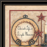Simple Pleasures 3 Black Framed Print Wall Art - Homeroots