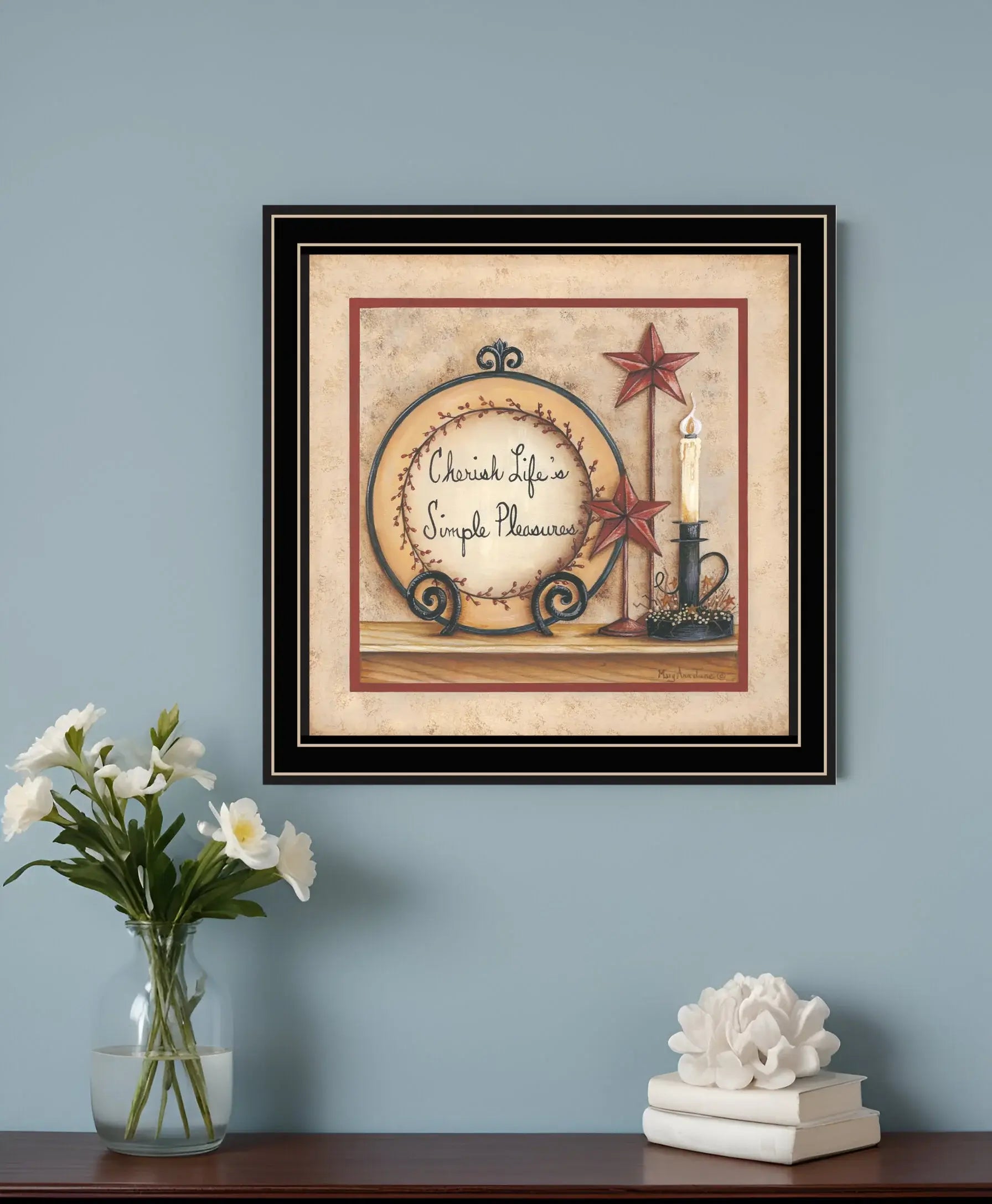 Simple Pleasures 3 Black Framed Print Wall Art - Homeroots - Flyclothing LLC