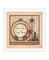 Simple Pleasures 4 White Framed Print Wall Art - Homeroots - Flyclothing LLC
