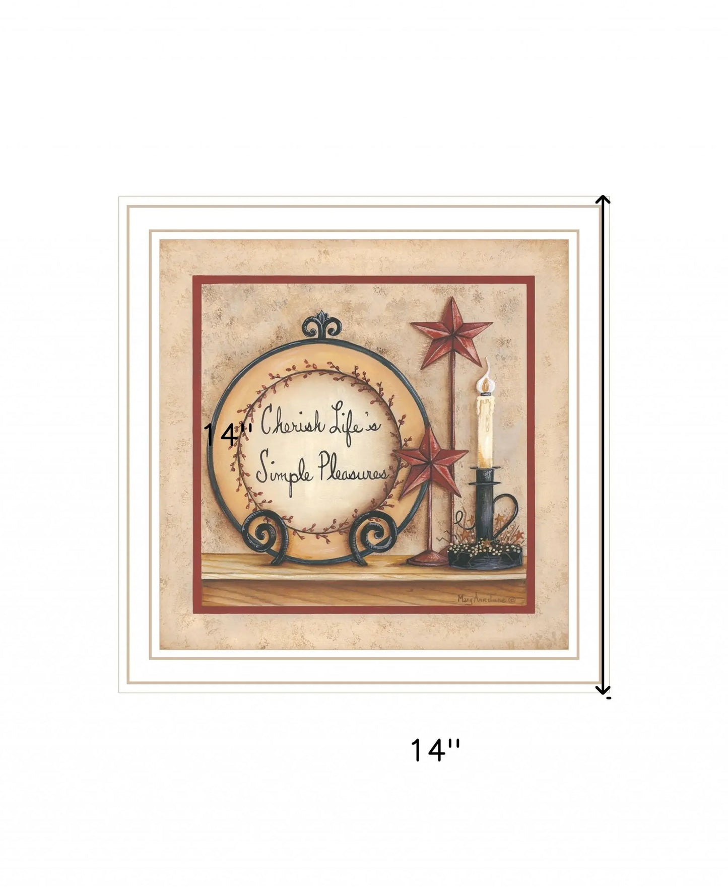 Simple Pleasures 4 White Framed Print Wall Art - Homeroots - Flyclothing LLC