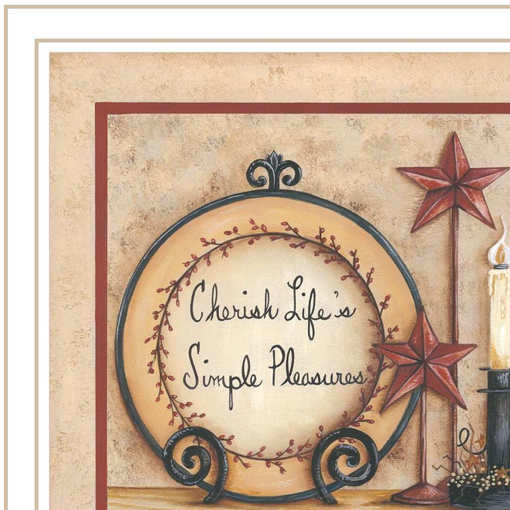 Simple Pleasures 4 White Framed Print Wall Art - Homeroots - Flyclothing LLC