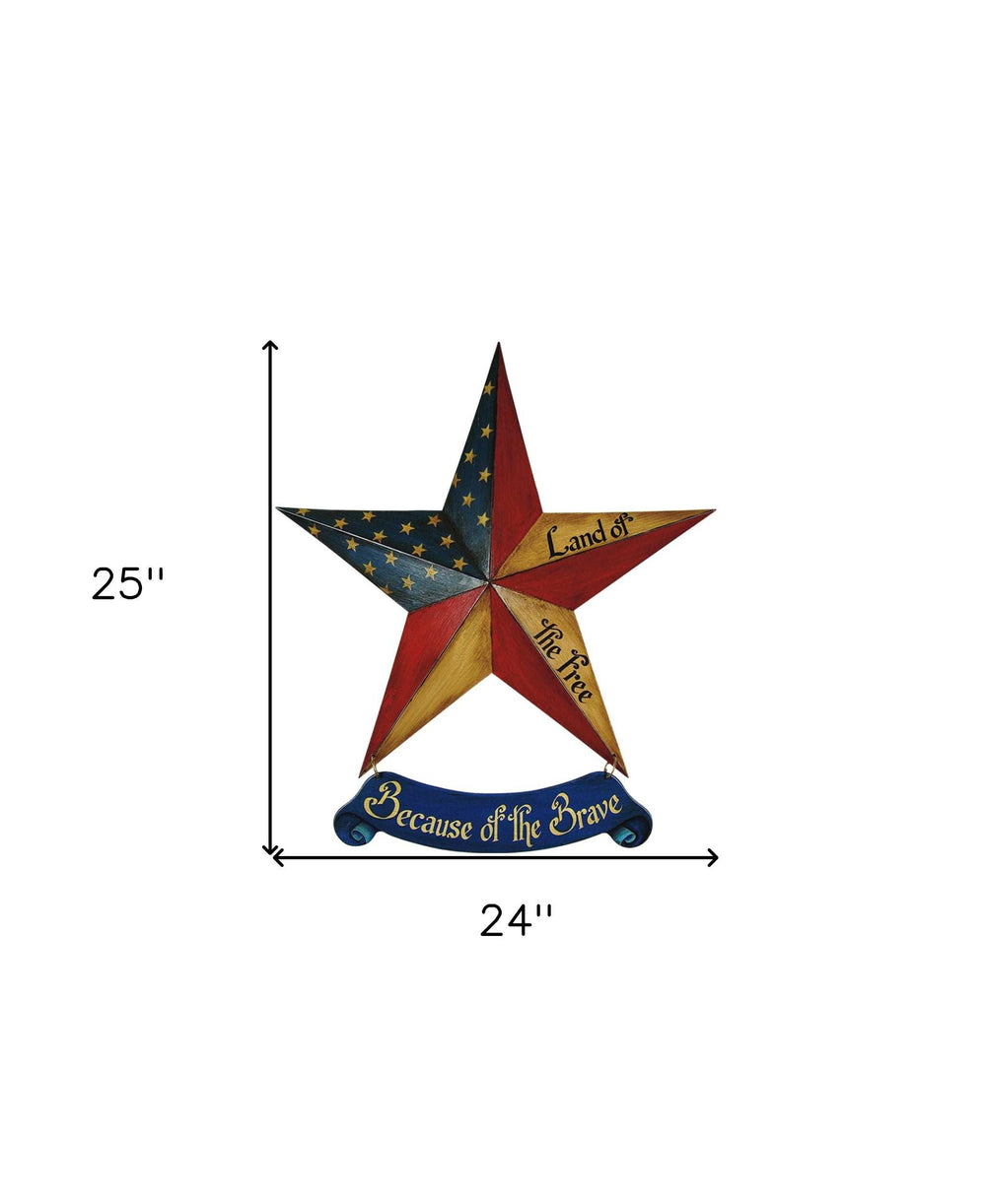 Land Of The Free Unframed Print Wall Art - Homeroots - Flyclothing LLC