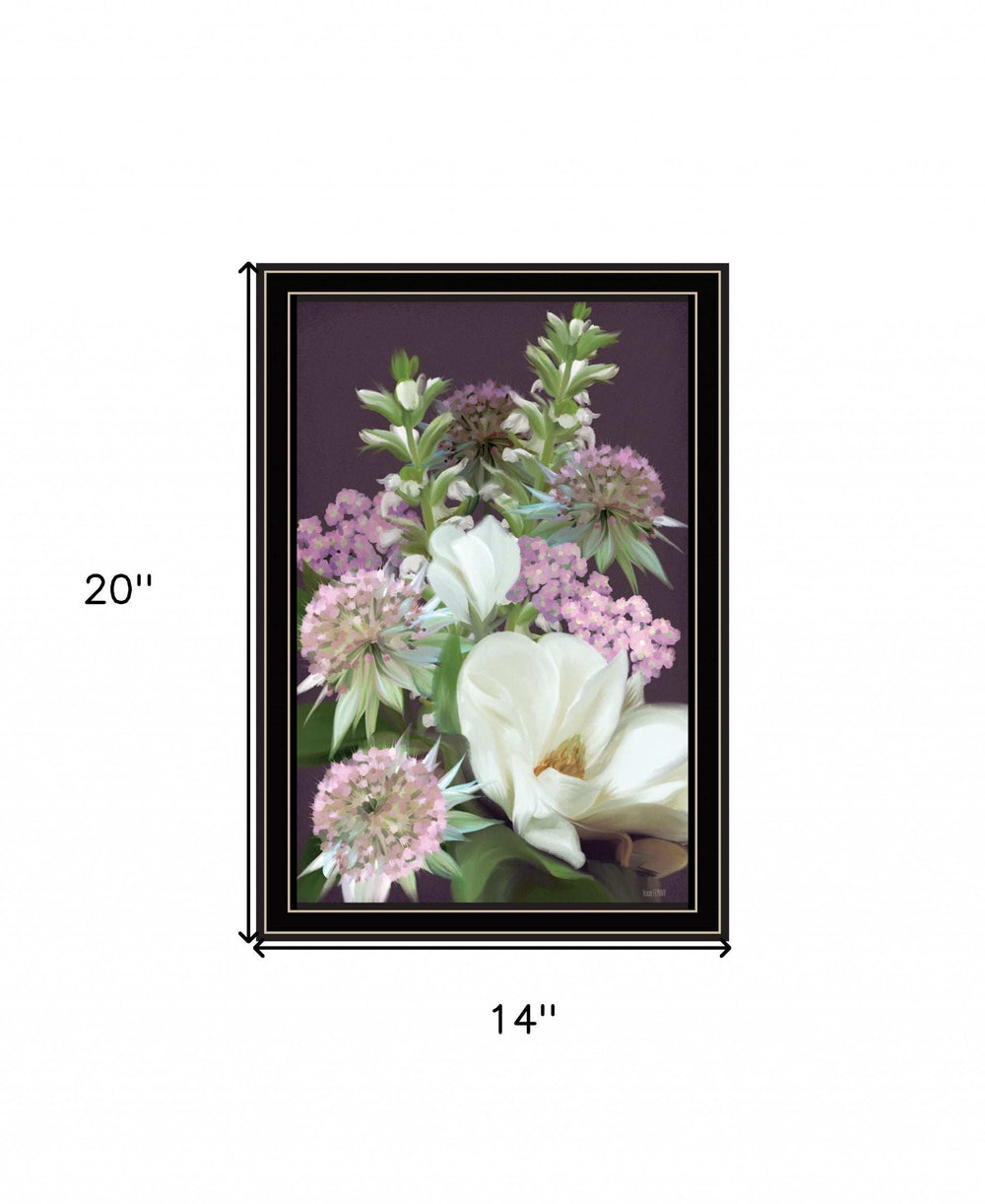 Wild For Plum Bouquet 2 Black Framed Print Wall Art - Homeroots - Flyclothing LLC