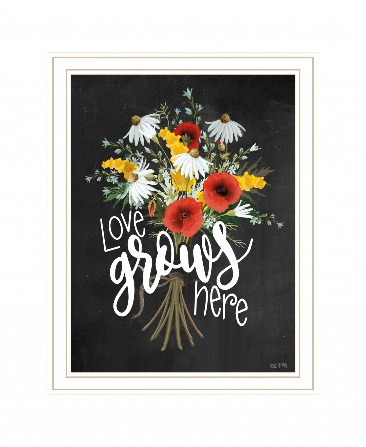 Tropical Sprig 1 White Framed Print Wall Art - Homeroots - Flyclothing LLC