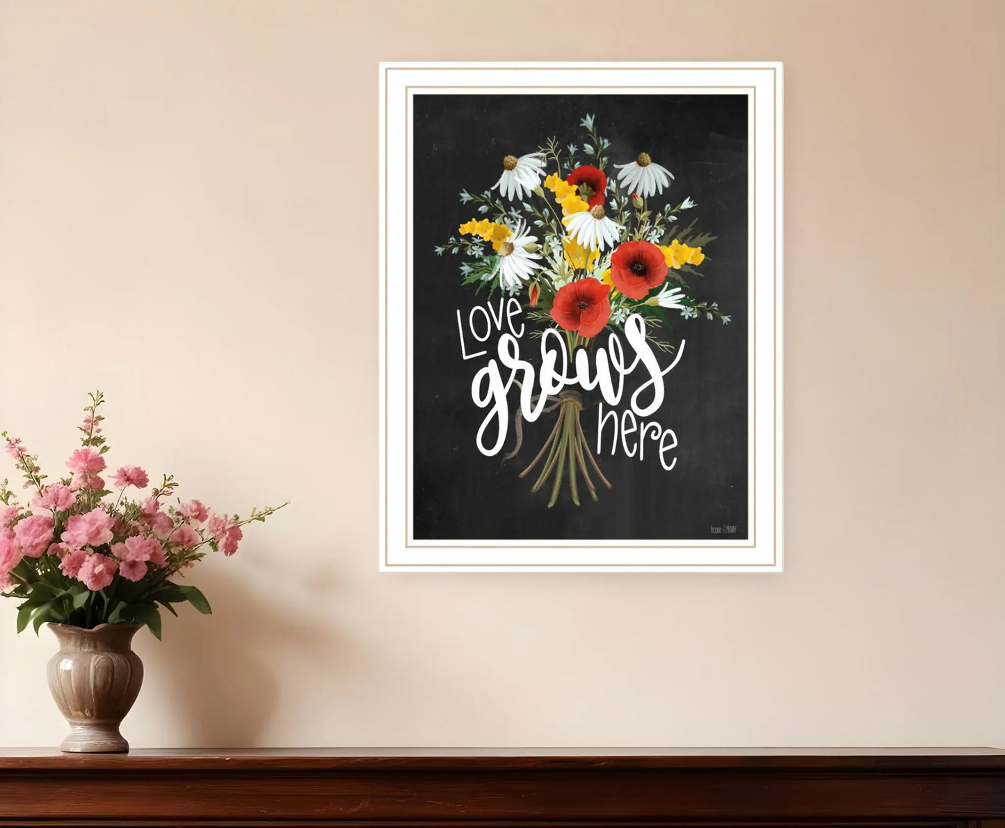 Tropical Sprig 1 White Framed Print Wall Art - Homeroots - Flyclothing LLC